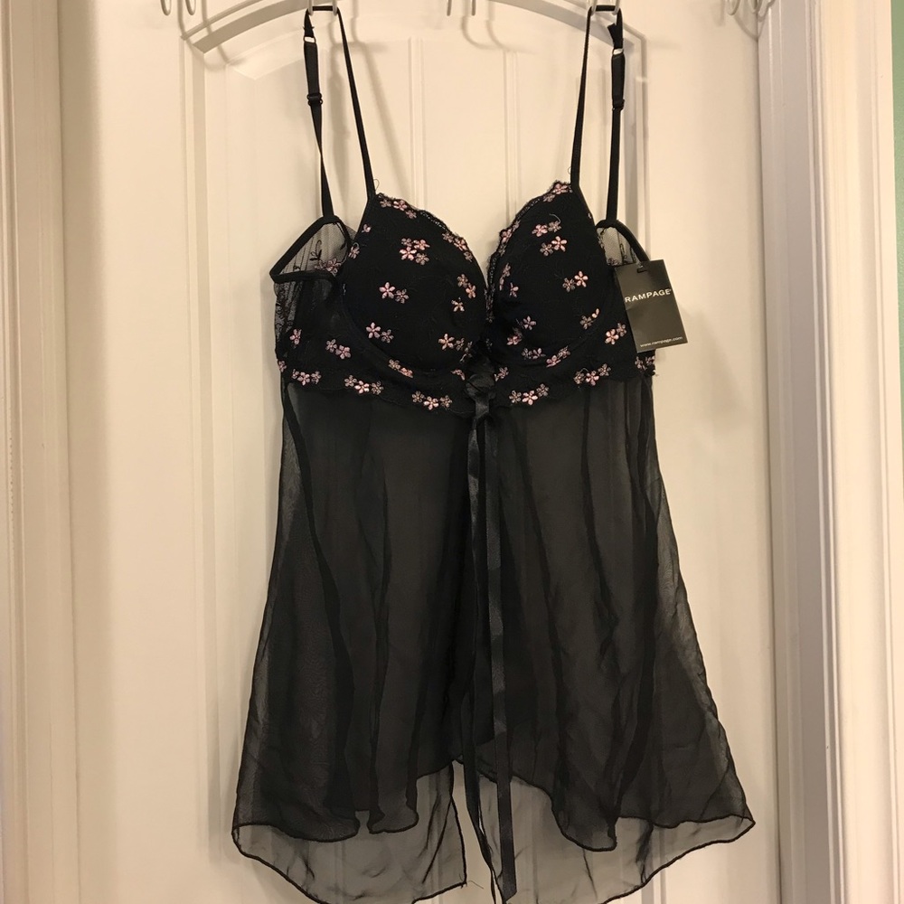 Pink flowers lingerie